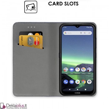 Telone atverčiamas dėklas - juodas (telefonui Nokia 1.4)